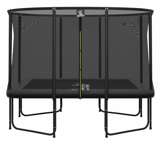 Magic Circle Pro Fiber Grey Rechthoekige Trampoline 214 x 305 cm met veiligheidsnet