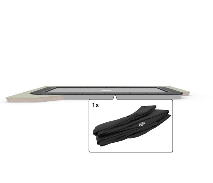 Trampoline Rand Rechthoekig Berg champion Ultim Flatground 500x300 cm Grijs