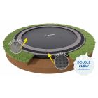 Flat to the ground trampoline North 430 cm grijs
