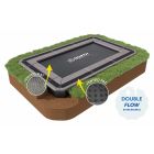 Flat to the ground Trampoline Rechthoekig North 300x190 cm grijs