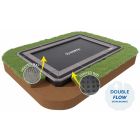 Flat to the ground Trampoline Rechthoekig North 360x250 cm grijs