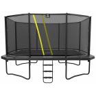 Magic Circle Pro Grey Rechthoekige Trampoline 430 x 305 cm met veiligheidsnet