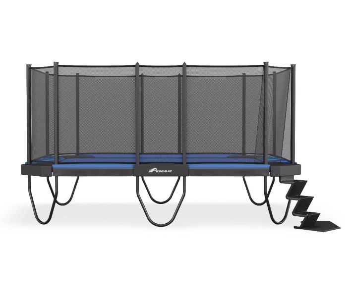 Akrobat XCITYX Rechthoekige Trampoline 430x305 cm met veiligheidsnet