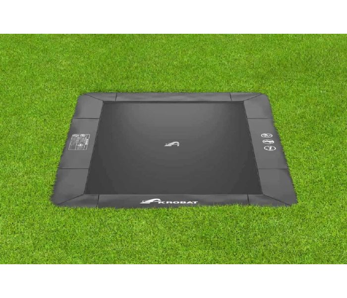Flat to the ground Trampoline Rechthoekig Akrobat Primus Antraciet 330x250 cm