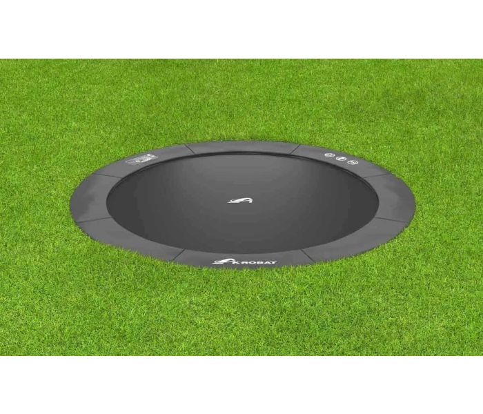Flat to the ground Trampoline Akrobat Primus Antraciet 430 cm