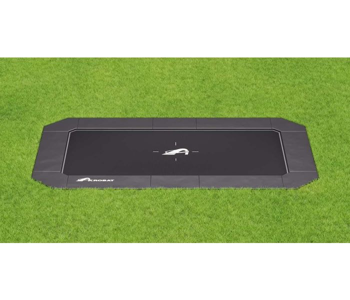 Flat to the ground Trampoline Rechthoekig Akrobat Primus Plus Zwart/Zwart 520 x 305 cm