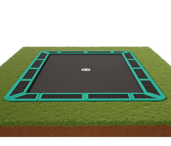 Flat to the ground Trampoline Rechthoekig Capital Play Groen 427 x 305 cm details