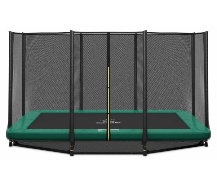 Ingraaf Trampoline Magic Circle Pro 244 x 366 cm Groen met veiligheidsnet
