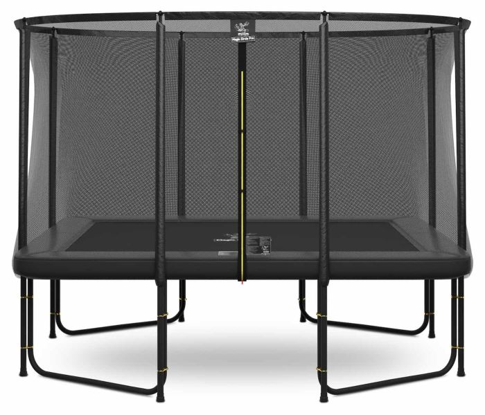 Magic Circle Pro Fiber Grey Rechthoekige Trampoline 214 x 305 cm met veiligheidsnet