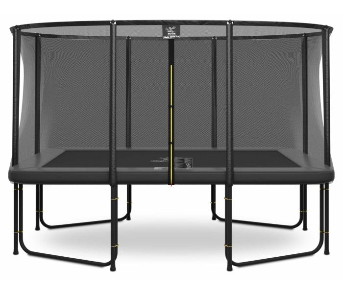 Magic Circle Pro Fiber Grey Rechthoekige Trampoline 244 x 366 cm met veiligheidsnet