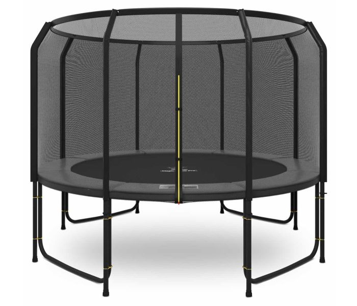 Magic Jump Fiber Grey trampoline 366 met veiligheidsnet
