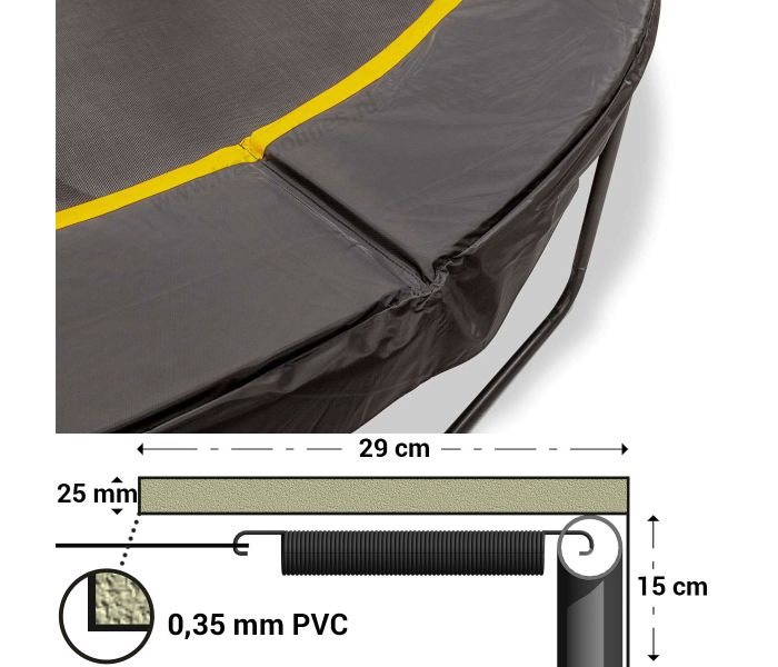 Trampoline Rand Magic Jump Black 183 cm