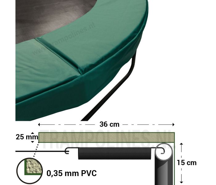 Trampoline Rand Magic Jump 425 - 430 cm met afmetingen