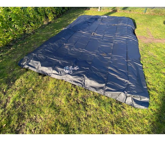 Rechthoekige Trampoline Afdekhoes Flat To The Ground 244 x 366 cm Black