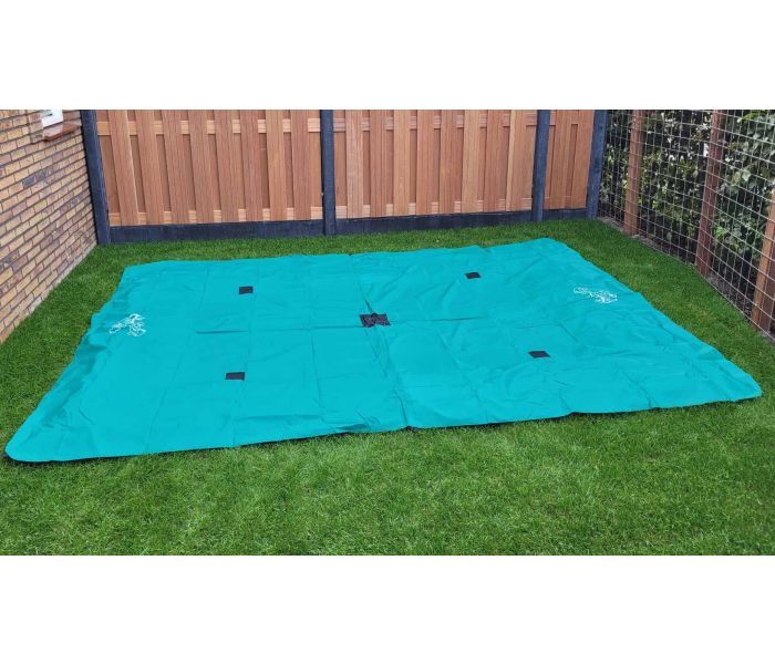 Rechthoekige Trampoline Afdekhoes Flat To The Ground 244 x 366 cm Groen