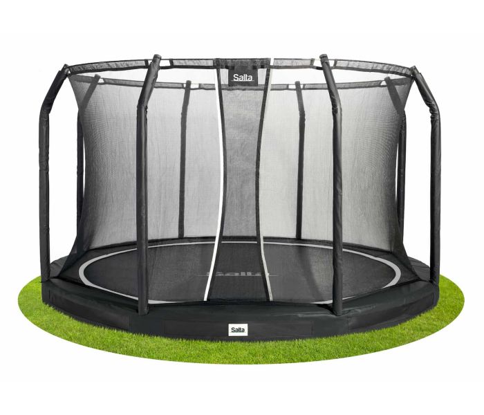 Salta Premium Ground Ingraaf Trampoline 305 Zwart met veiligheidsnet