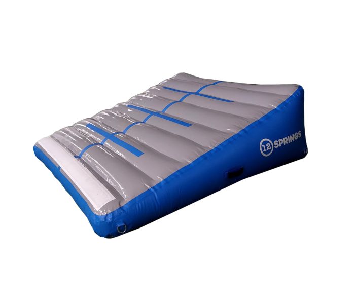 Schuinvlak 12spring 200x200x40 cm Blauw/grijs