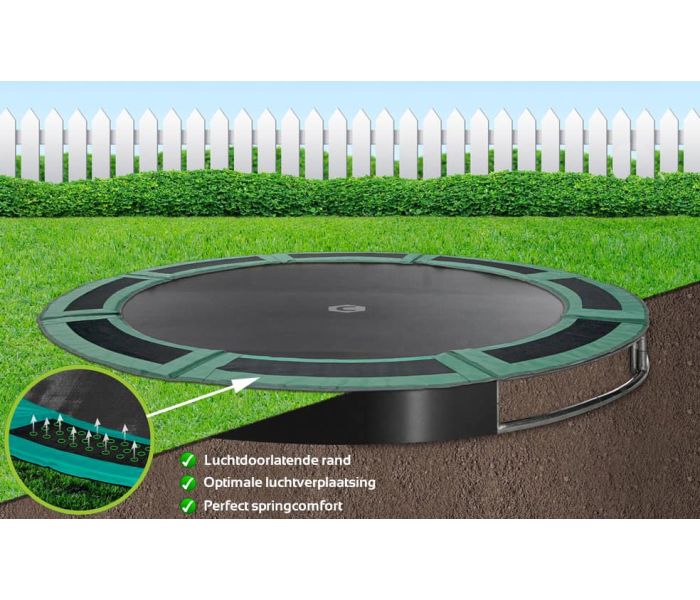 Flat to the ground trampoline Capital Play Groen 305 cm