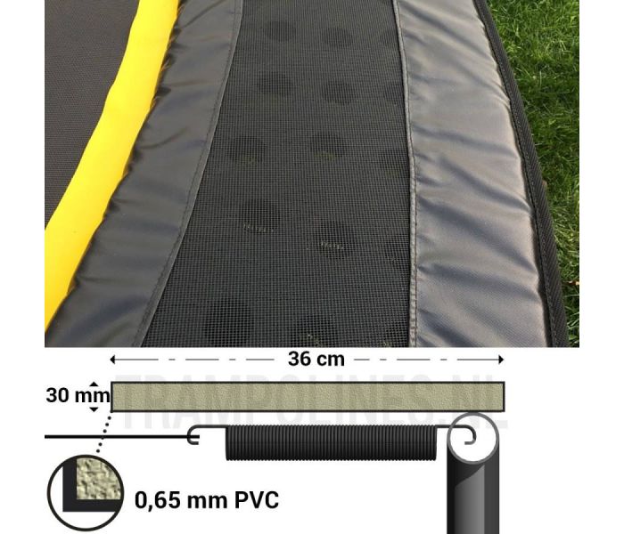 Trampoline Rand Capital Play 244 cm Black met afmetingen