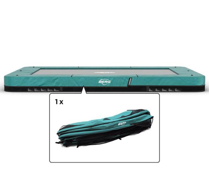 Trampoline Rand Rechthoekig Berg Champion Ultim inground 330x220 Groen