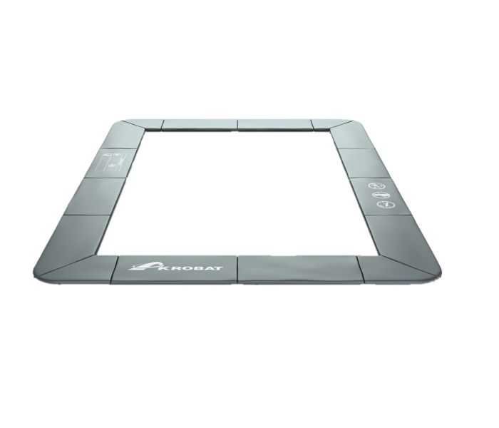Trampoline Rand Rechthoekig Flat To The Ground Akrobat Primus 300x180 cm Antraciet