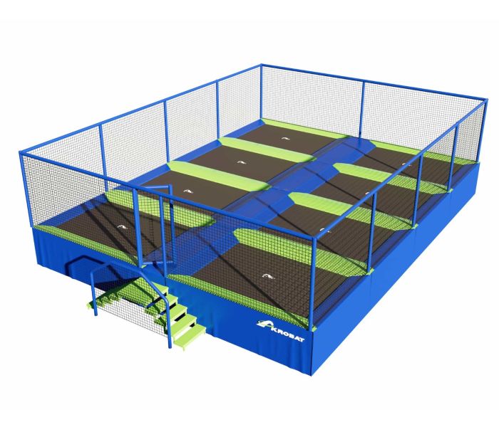 Trampolinepark Akrobat Jump Arena Large - Zij aan Zij